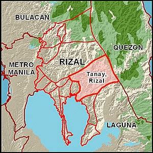 rizal rodriguez|tanay rizal map philippines.